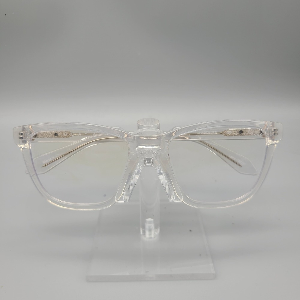 Quay Australia Hardwire Blue Light Glasses Clear Square Frame Silver Hardware